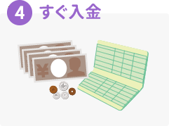 ④すぐ入金